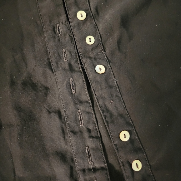 Fun and Flirt size Medium Black Sheer button Open Back Tank Top - Picture 2 of 5